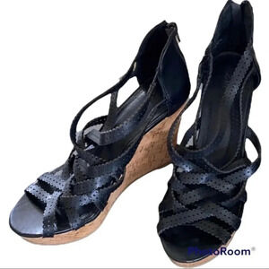 Zigisoho Black Larsen Platform Wedge Sandal 8